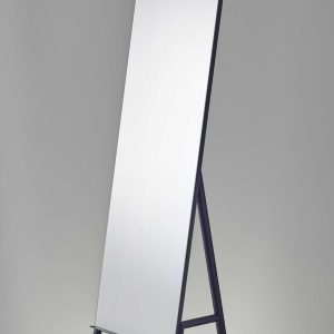 17" X 17" X 56.75" Black  Floor Mirror
