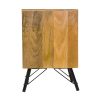 Natural Tones Mango Wood 3 Drawer Nightstand - Image 3