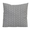 18" x 18" Grey Geo Check Polyester Throw Pillow