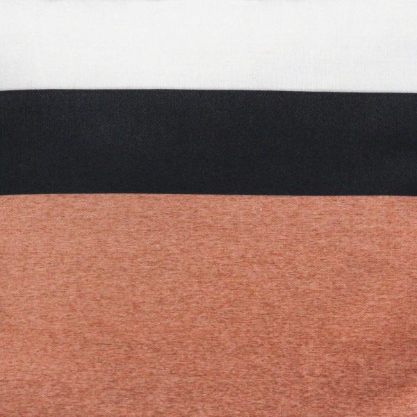 Light Coral and Black Color Block Square Pillow - Image 5