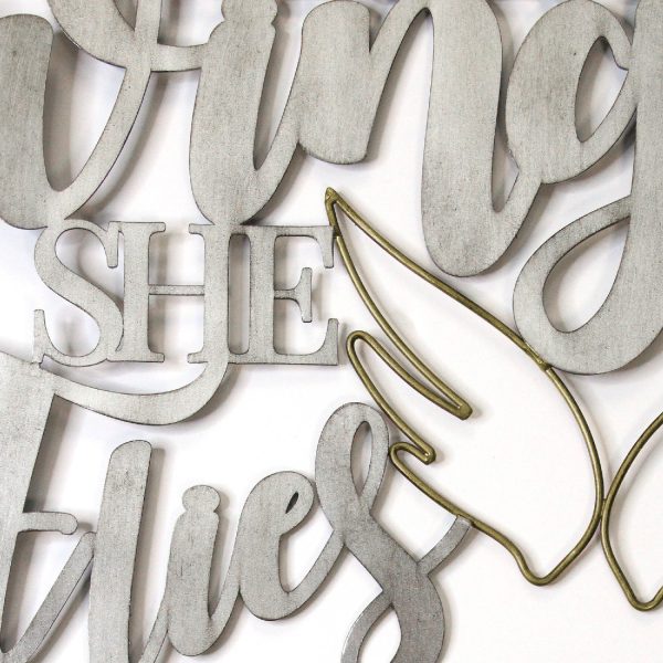 Gold Brave Wings Metal Wall Decor - Image 3