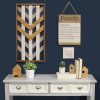 Boho Geometric Wood Framed Wall Panel - Image 2