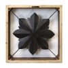 Grey Metal & Wood Framed Wall Flower - Image 4