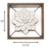 White Metal & Wood Framed Wall Flower - Image 4