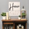 Home White Wood Metal Wall Decor - Image 2