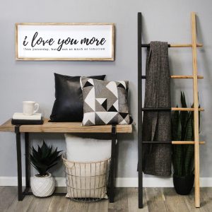 I Love You More Wood Framed Wall Art