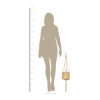 Neutral Woven Bamboo Macram Hanging Planter - Image 4