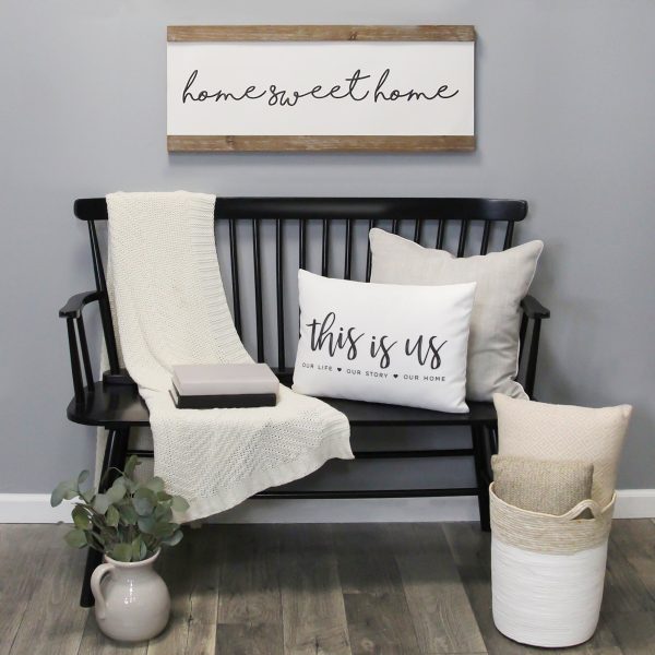 Scripted Home Sweet Home Metal & Wood Wall Decor - Image 2