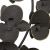 Matte Black & Gold Metal Orchids Wall Decor - Image 3