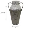 Tall Aged Look Distressed Metal Vase - Image 4