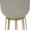 Faux Cement and Golden Metal Decorative Plant Stand - Image 3