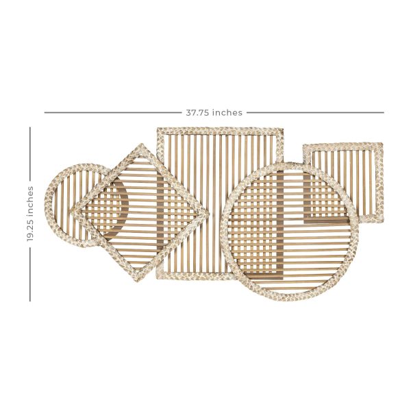Geometric Whitewash Statement Wall Decor - Image 3