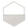 Modern White Metal Hexagonal Hanging Wall Planter - Image 2