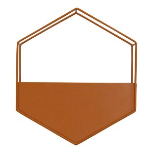 Orange Metal Wall Planter