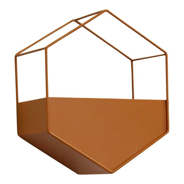 Orange Metal Wall Planter - Image 2