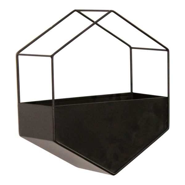 Black Metal Wall Planter - Image 3
