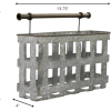 Galvanized Handcrafted Metal Wall Hanging Basket - Image 4