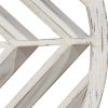 Modern Scandinavian Inspired White Wood Medallion Wall Decor - Image 3