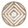 Modern Scandinavian Inspired White Wood Medallion Wall Decor - Image 4