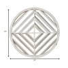 Modern Scandinavian Inspired White Wood Medallion Wall Decor - Image 5