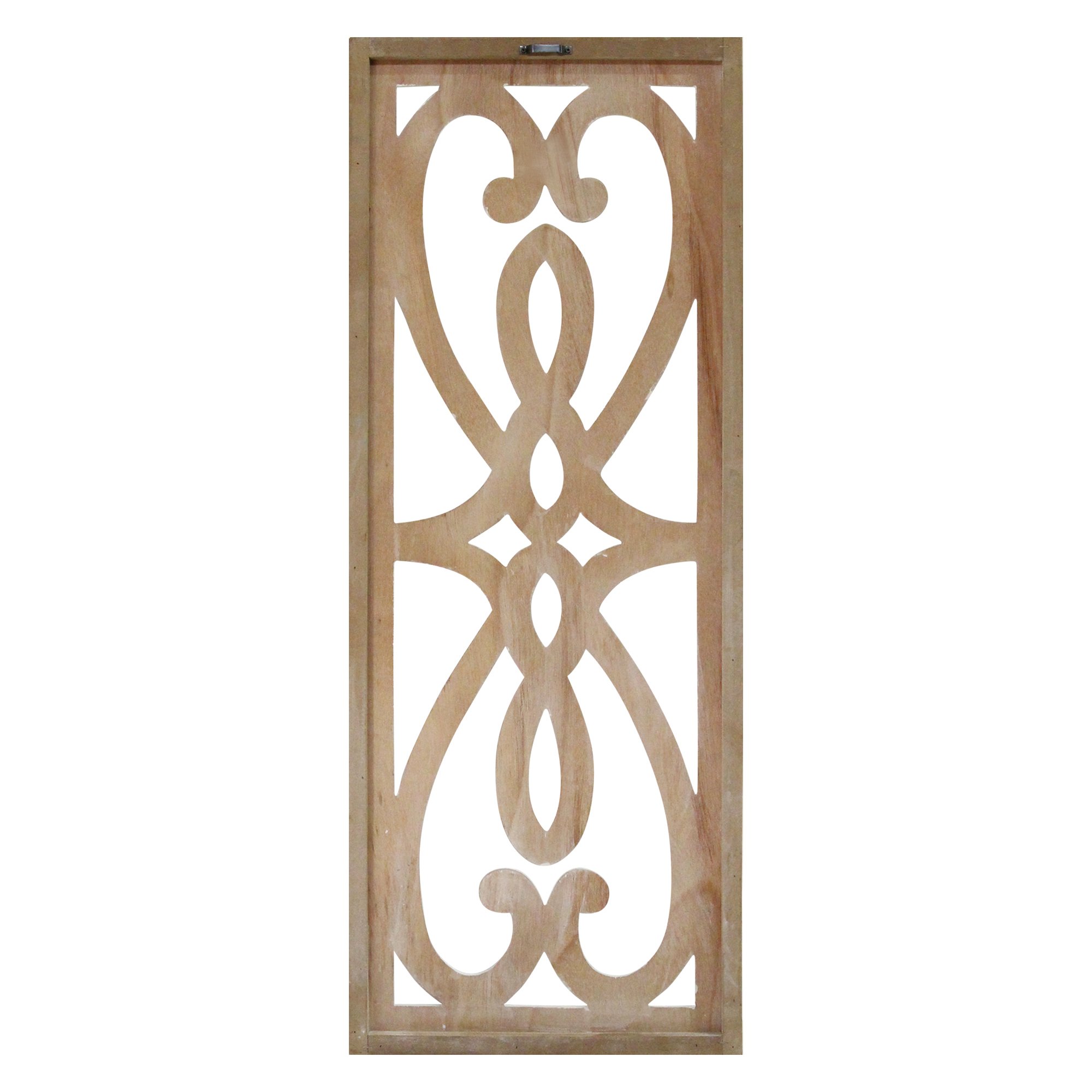 Distressed Heart and Fleur de Lis Wood Panel Wall Decor - Image 3