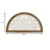 Distressed White and Natural Wood Scroll Design Over Door Wall Hanging - Image 4