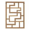 Modern Maze Natural White and Black Wood Panel Wall Art - Image 4