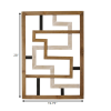 Modern Maze Natural White and Black Wood Panel Wall Art - Image 5