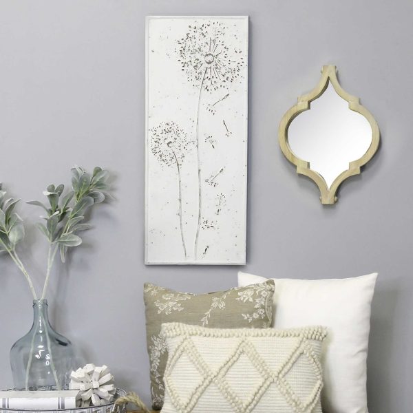 Floral Dandelion Metal Panel Wall Decor - Image 2