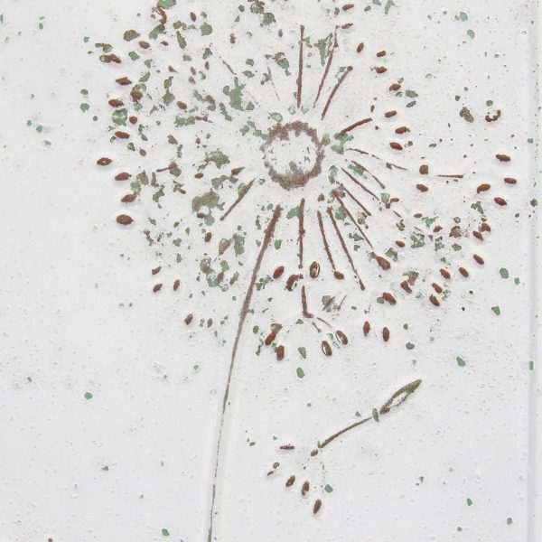 Floral Dandelion Metal Panel Wall Decor - Image 3