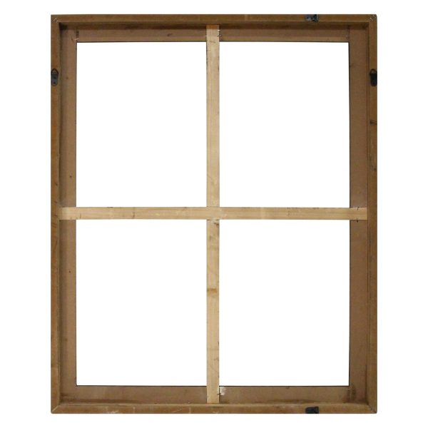 Walnut Wood Windowpane Wall Decor with Metal Hinges - Image 4