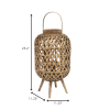 Coastal Bamboo and Wood Lantern Stand - Image 5