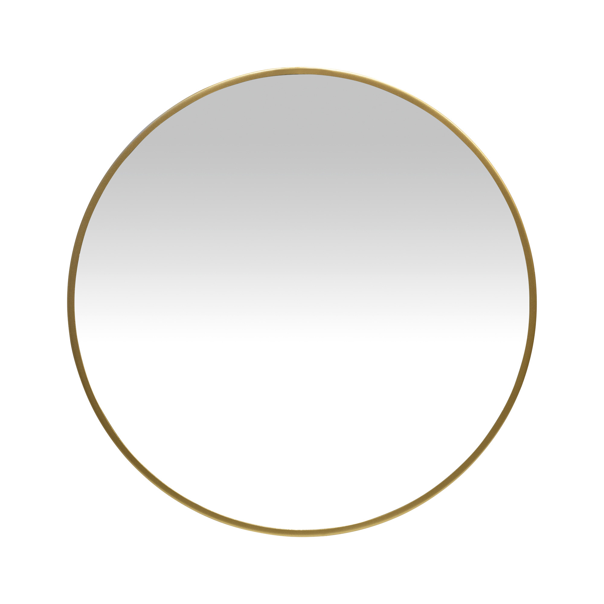 28 Round Chic Gold Metal Framed Wall Mirror - Image 4