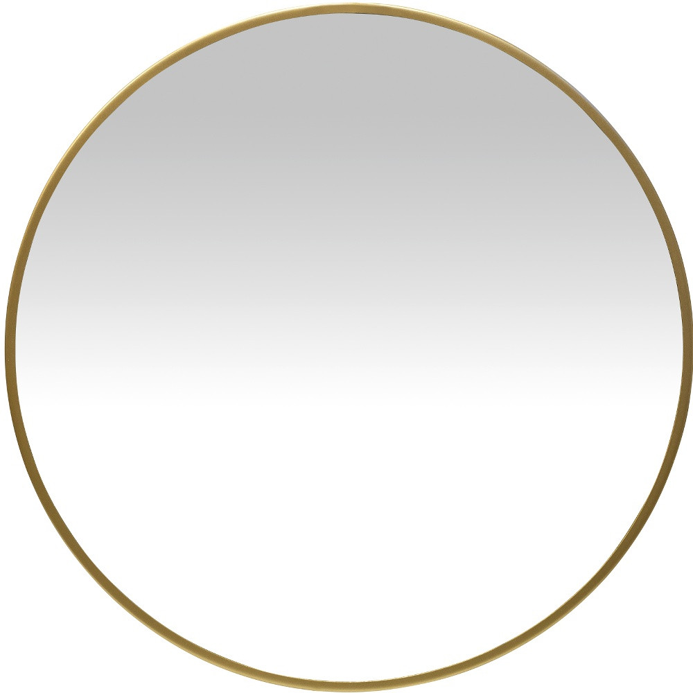 28 Round Chic Gold Metal Framed Wall Mirror - Image 5