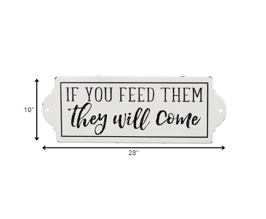 Distressed If You Feed Them Metal Wall Decor - Image 4
