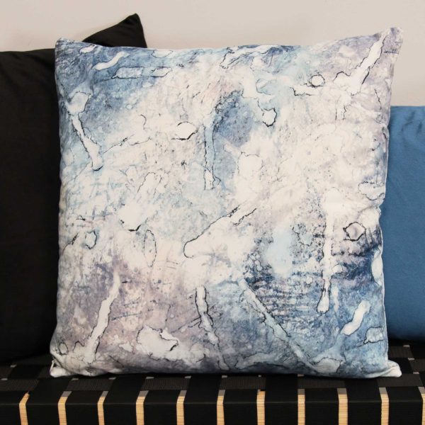 Acid Relief Watercolor Square Throw Pillow - Image 3