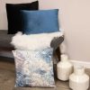 Royal Blue Velvet Lumbar Throw Pillow - Image 2