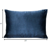 Royal Blue Velvet Lumbar Throw Pillow - Image 5