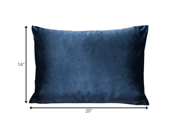 Royal Blue Velvet Lumbar Throw Pillow - Image 5