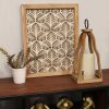 Metal & Open Wood Lantern - Image 2