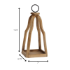 Metal & Open Wood Lantern - Image 4