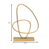 Gold Abstract Metal Tabletop Sculpture - Image 4