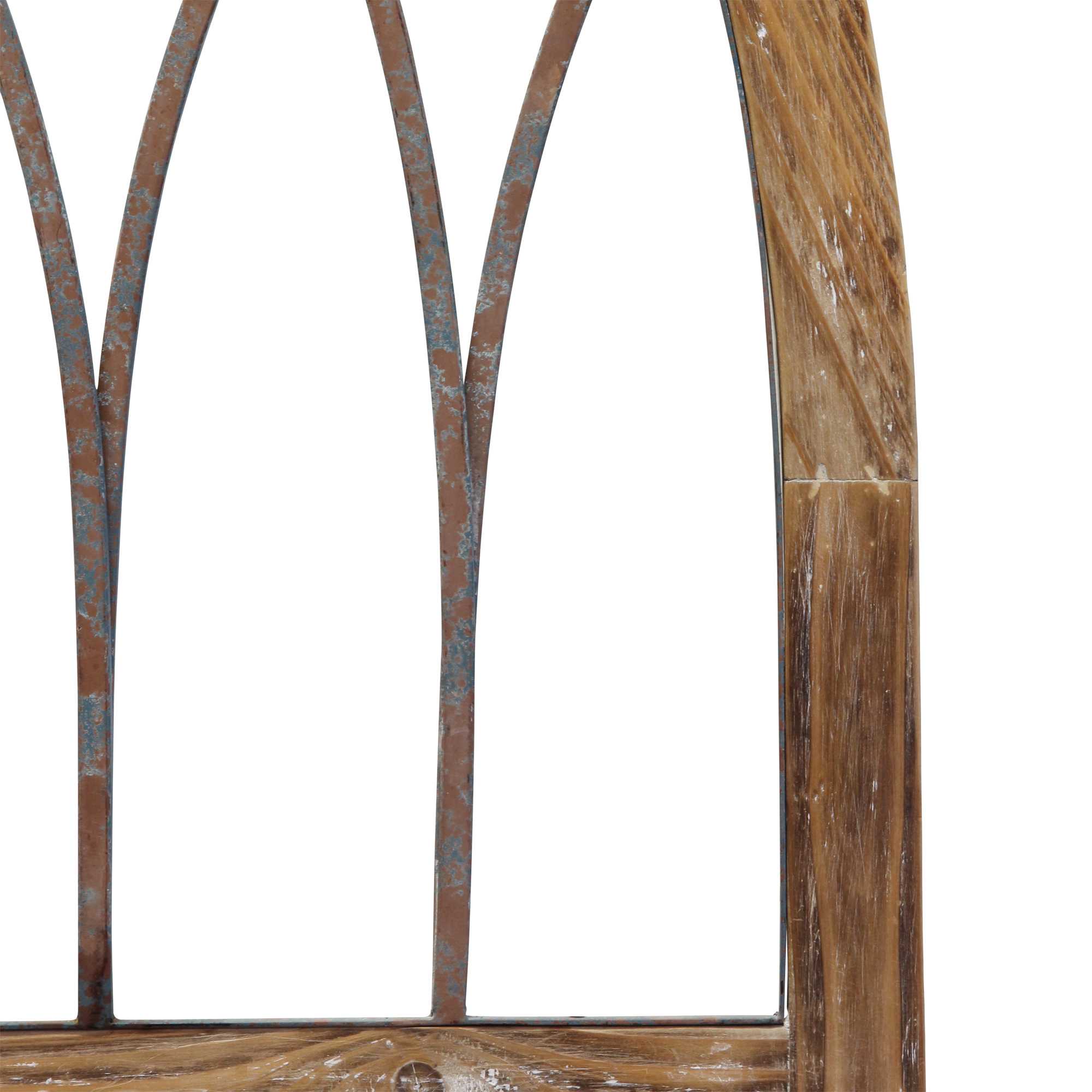 Rustic Wood and Metal Arch Wall Art - Image 3