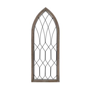 Cathedral Style Wood and Metal Window Panel