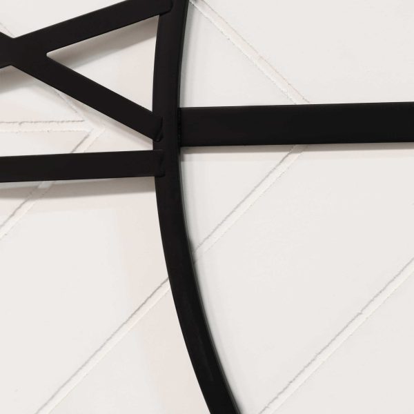 31.5 White Wood and Black Metal   Wall Clock - Image 3