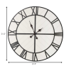 31.5 White Wood and Black Metal   Wall Clock - Image 4