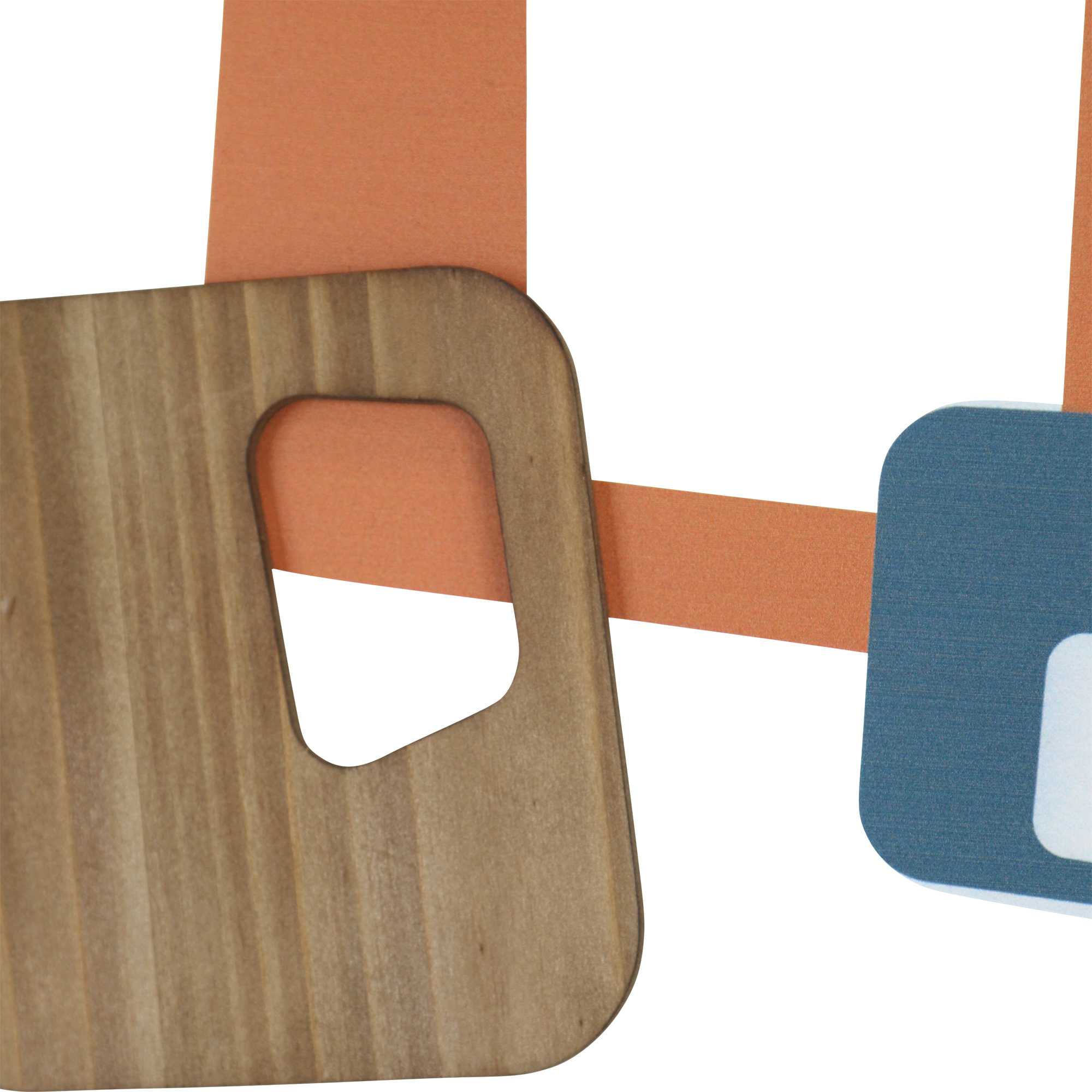 Multi Color Geometric Wood Framed 3D Wall Art - Image 3