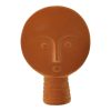 Color Pop Orange Face Statue