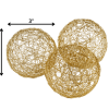 3" X 3" X 3" Gold Iron Wire Spheres Box Of 3 - Image 2