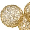 3" X 3" X 3" Gold Iron Wire Spheres Box Of 3 - Image 5